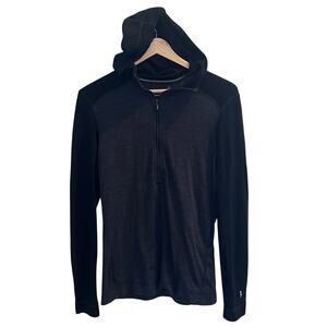 Smartwool Women’s 1/4 Zip with Hood Size Large, 100% wool long sleeve.